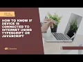 How to Check Internet Connection Status Using TypeScript or JavaScript
