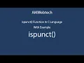 ispunct in c ispunct in c ispunct funtion in c ispunct function in c language LEC