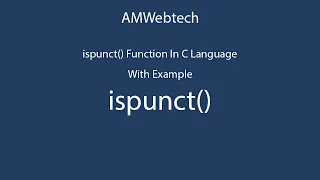 ispunct in c ispunct in c ispunct funtion in c ispunct function in c language LEC