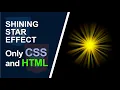 How to create and animate a shining star visual effect HTML CSS SASS