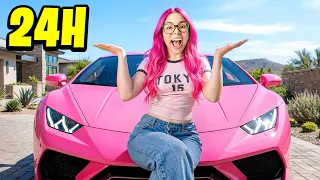 24 HORAS EN UN CARRO ROSA😱💗| Susy Mouriz