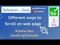 Ways to perform page scroll using selenium Java