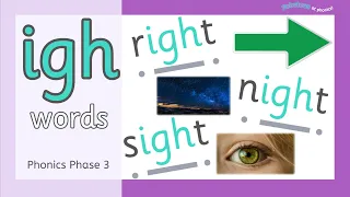igh Words Blending for Reading Phonics Phase 3