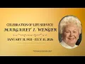 Margaret I Wenger Memorial Service