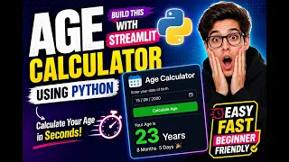 How to create Age Calculator App in Python Streamlit Tutorial