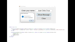 Using Label TextBox Button and MessageBox in VB Net
