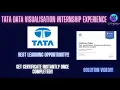 Tata Data Visualisation Internship Experience Solution Watch full