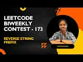 Leetcode Reverse String Prefix Java Bi Weekly Contest173