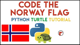 Python Turtle - Code the Norway Flag Tutorial