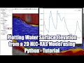 Plotting Water Surface Elevation from a 2D HEC-RAS Model using Python - Tutorial