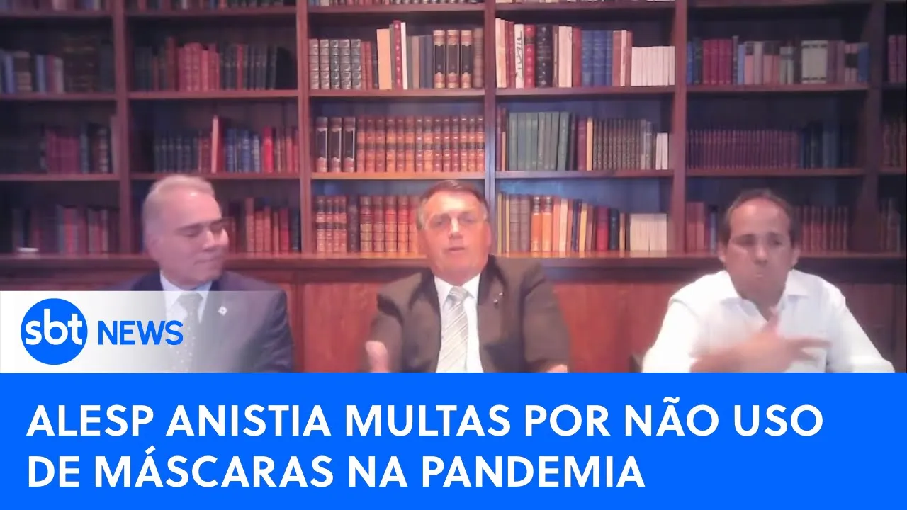 Alesp aprova projeto de Tarcísio que anistia multas por não uso de máscara| #SBTNewsnaTV (18/10/23)