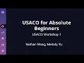 USACO for Absolute Beginners