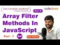 Array Filter Methods in CD Complete JavaScript Course C - 46 Hindi