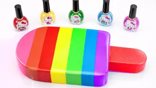 Satisfying Video l Mixing All My Slime Smoothie with Making Popsicle Bathtub ASMR