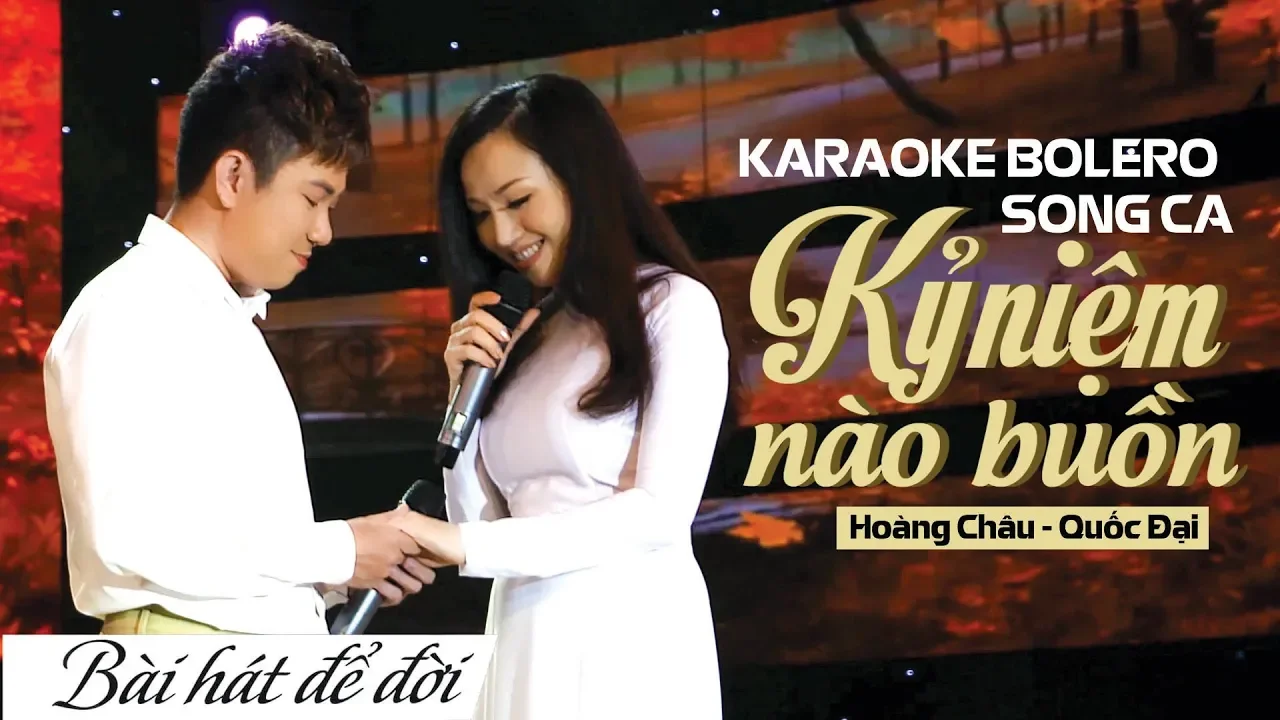 KARAOKE KỶ NIỆM NÀO BUỒN - HOÀNG CHÂU ft QUỐC ĐẠI | BÀI HÁT ĐỂ ĐỜI