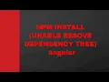 NPM INSTALL UNABLE RESOVE DEPENDENCY TREE Angular npm