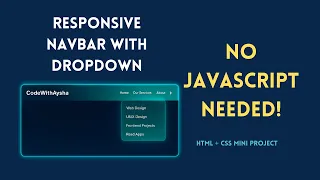 Build a Responsive Navbar with Dropdown Hamburger Menu HTML CSS Only