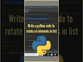 Write a python code reverse k elements in a list python pythonintelugu