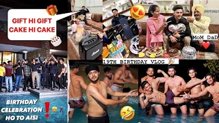 my 19th birthday celebration vlog is fire full khap in pool party cakes gifts sehaj zaildar