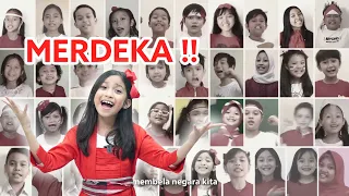 MERDEKA !! Nyanyi Lagu HARI MERDEKA cover bareng Youtube Kids Indonesia