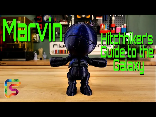 Foldable robot Marvin 2005 from Hitchhiker's Guide video thumbnail