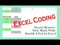 ENG Excel Coding VBA - Tick Mark With Double Click In Excel