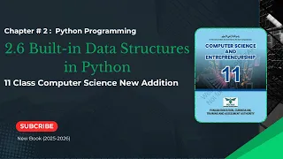 2 6 Built-in Data Structures in Python Chapter 2 Class 11 Computer Science Punjab Textbook
