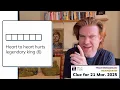 Minute Cryptic 269 Heart to heart hurts legendary king 6