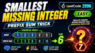 Aug 11 2026 - Leetcode Problem Smallest Missing Integer Greater Than Sequential Prefix Sum