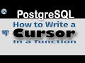 How to write a Cursor for PostgreSQL Learn how to Open Move Fetch Close and DB