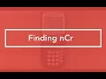 Where to find number of combinations TI-84 Graphing Calculator