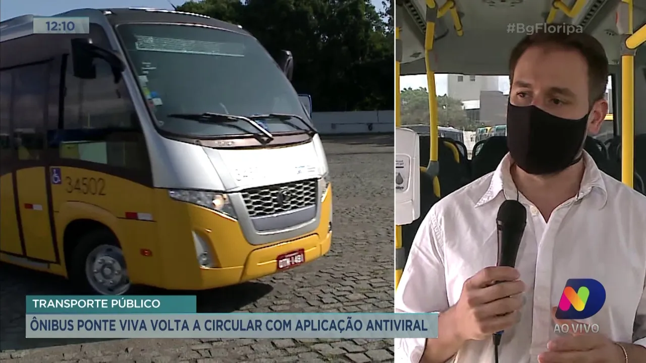 Ônibus Ponte Viva volta a circular com aplicação antiviral que combate o coronavírus
