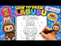 How to Draw Labubu Coloring Pages Easy Step by Step Drawing for Kids