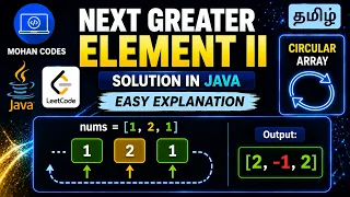 Next Greater Element II Leetcode Solution in Java Easy Explanation in Tamil
