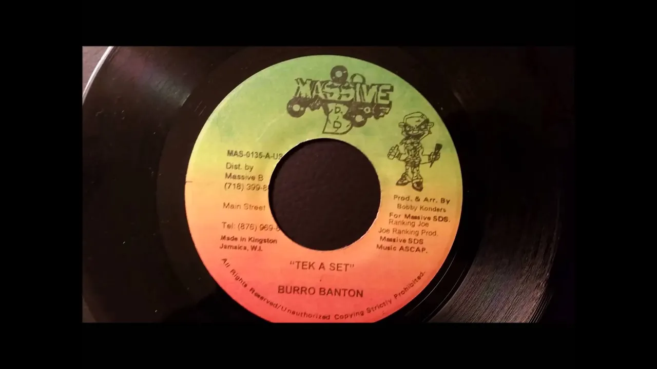 Burro Banton - Tek A Set - Massive B 7" (Cuss Cuss Riddim) Burro Banton - Tek A Set - Massive B 7" (Cuss Cuss Riddim)