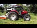 Slashing Grass in Suburban Paddock with Case IH 95C Tractor operating Howard E Slasher