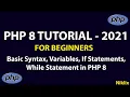 Learn PHP 8 Basics PHP 8 Tutorial Learn PHP 8 Tutorial Complete PHP 8 Tutorial PHP MYSQL
