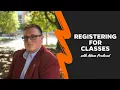 Registering for classes with Adam Penland