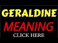What does the name GERALDINE mean GERALDINE meaning in english Meaning of name GERALDINE