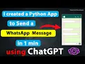 Python app to Send a WhatsApp message using chatgpt