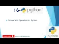 16 - Comparison Operators in Python in Hindi