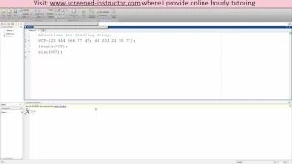 MATLAB - Functions for Handling Arrays