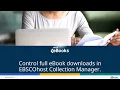 How to control full eBook downloads in eBook Manager