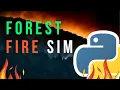 Python project Forest fire simulation tutorial with PyGame