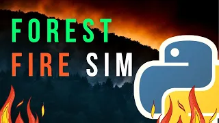 Python project Forest fire simulation tutorial with PyGame