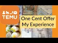 Temu Haul One Cent Offer - My Experience Links and Discount Code