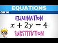Simultaneous Equations grade 10 Introduction to Elimination and Substitution