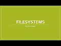 Lesson 7B1 Filesystems Bart