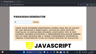 Create Random Paragraph Generator using Html Css Javascript