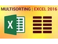 How to Sort by Multiple Columns Multisorting in Excel 2016